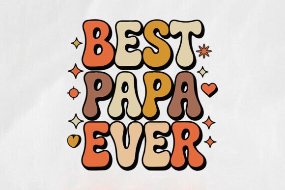 Best Papa Ever SVG Retro Dad Quote Des Review