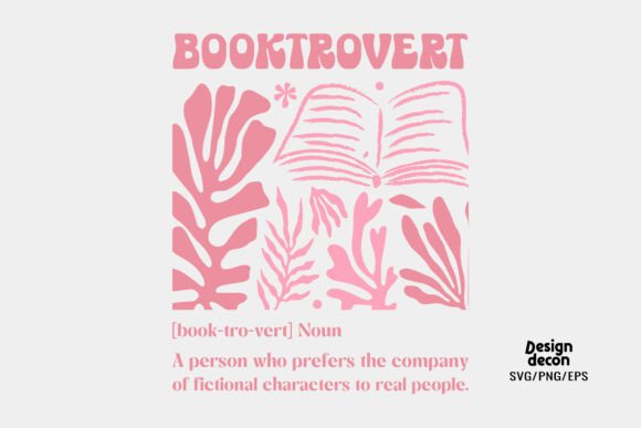 Book SVG PNG Booktrovert Definition for Graphics and Crafts