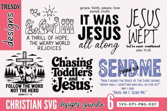 Christian SVG Bundle, Jesus SVG Design for Graphics & Crafts