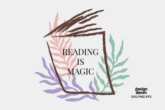 Reading is Magic Book SVG PNG for Graphics and Crafts