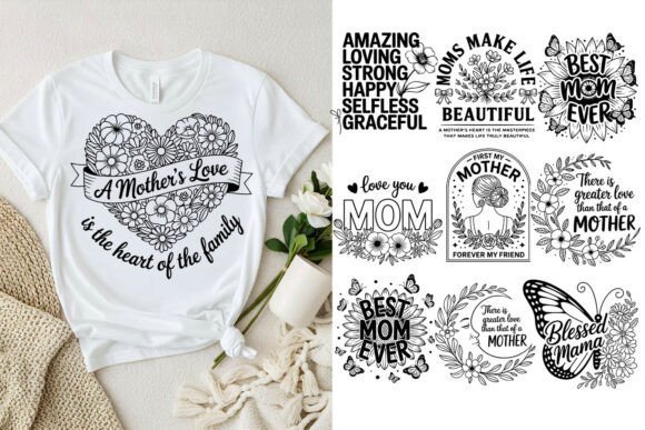Wildflower Mother s Day Bundle SVG for Crafts and Graphics